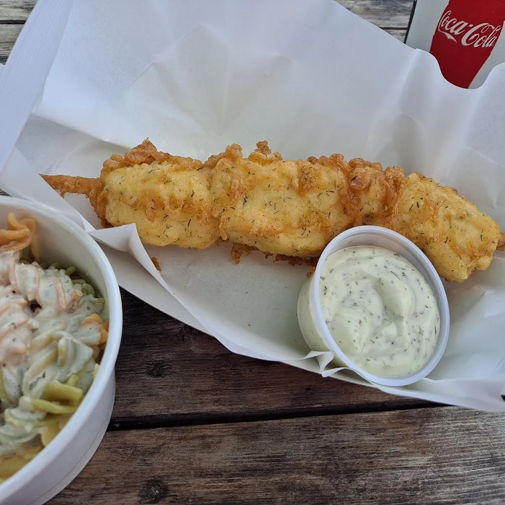 Halibut Fish & Chips I Substituted pt Ceasar Parmesa